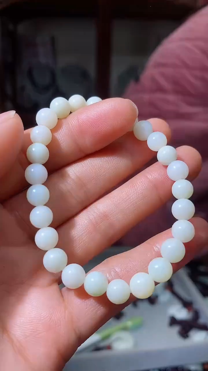 【闪购商品】和田玉手串未镶嵌卡6