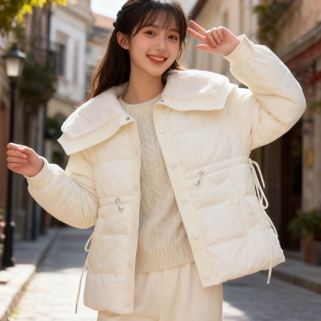 9819729高端专享老林家儿童冬款羽绒服杏色（靠谱）