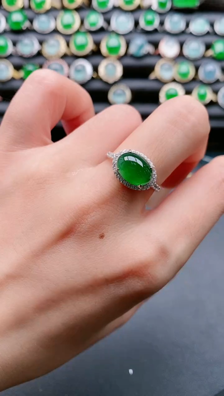 【闪购商品】翡翠戒指银S925镶嵌1111111