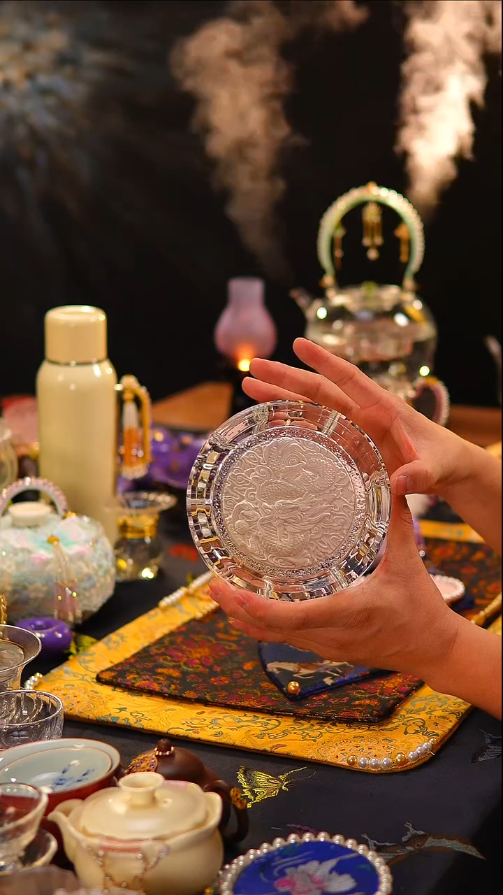 058水晶玻璃壶承