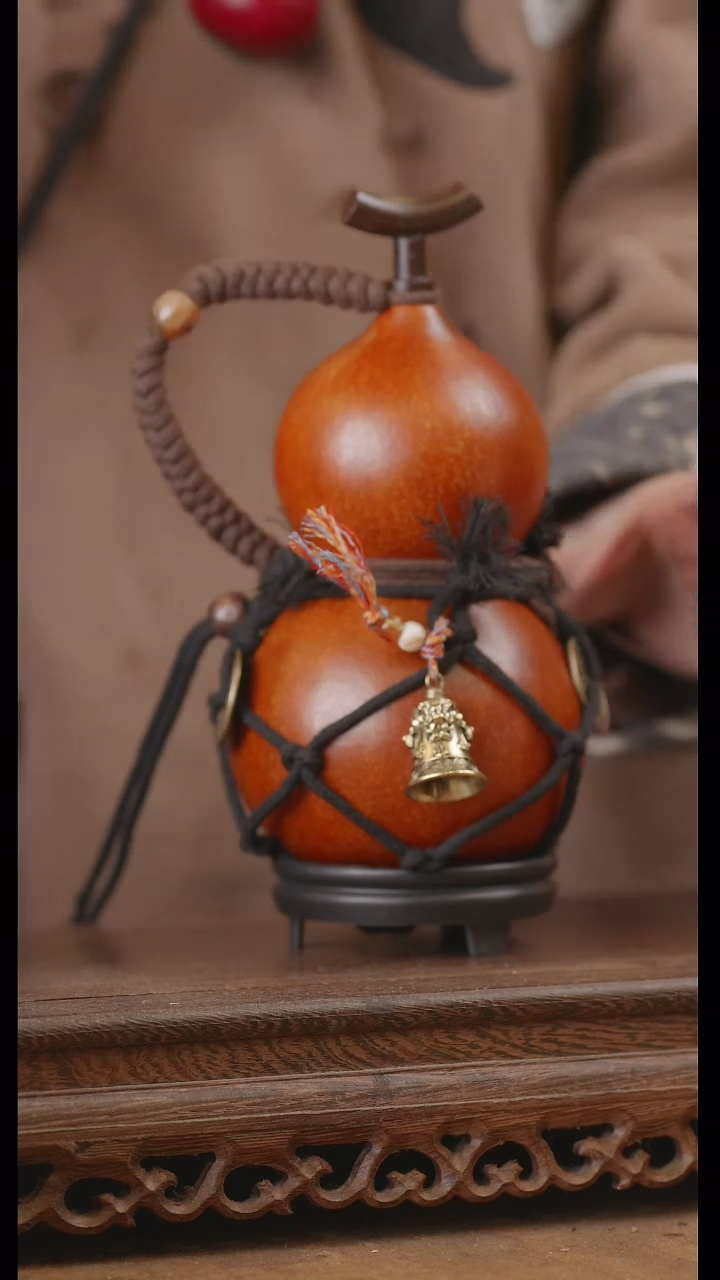 【闪购商品】110号精品天然大漆工艺防渗内胆酒葫芦~