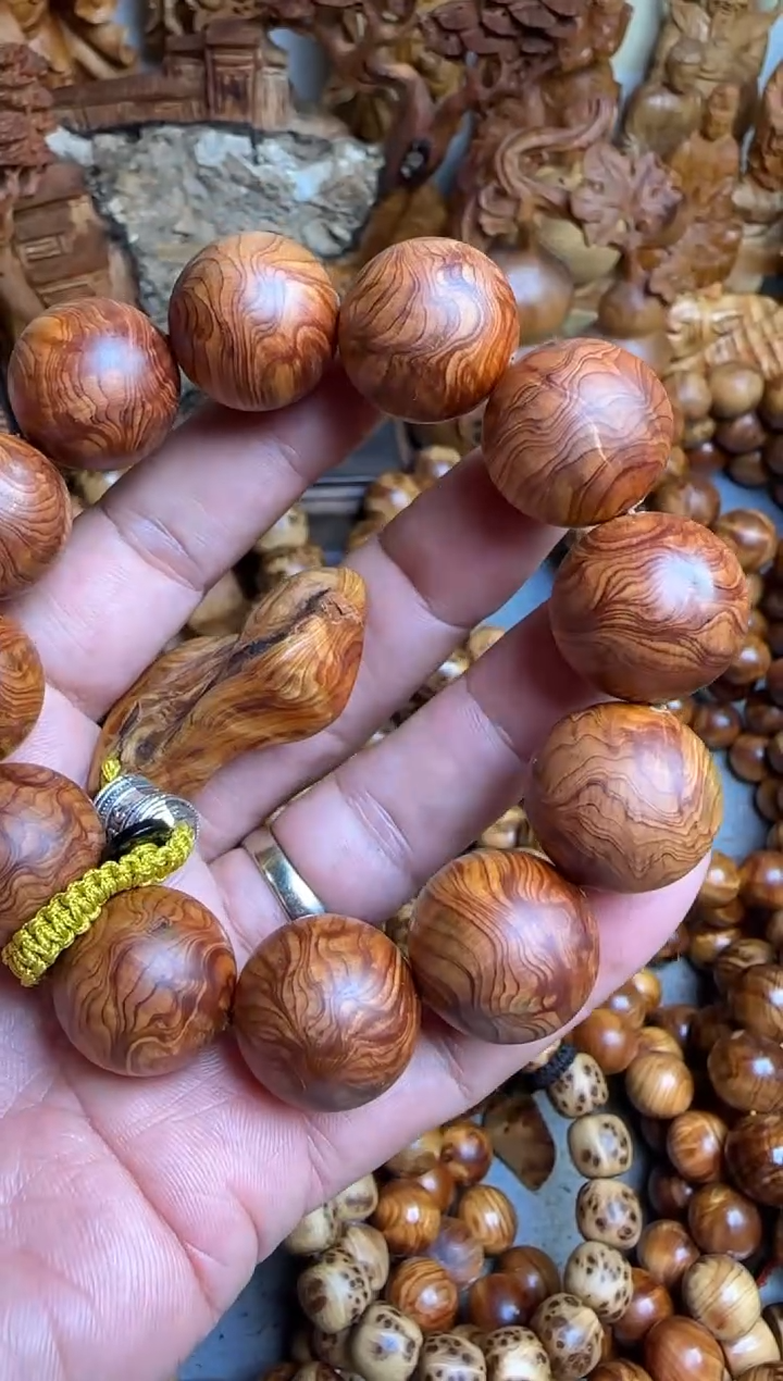 【闪购商品】柏木手串/手链崖柏孔雀纹2.0