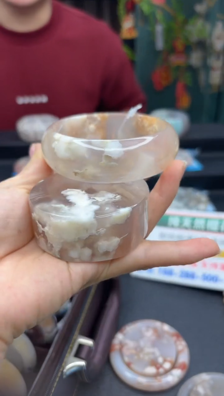 【闪购商品】石英质玉手镯未镶嵌756（63圈赠送镯心）