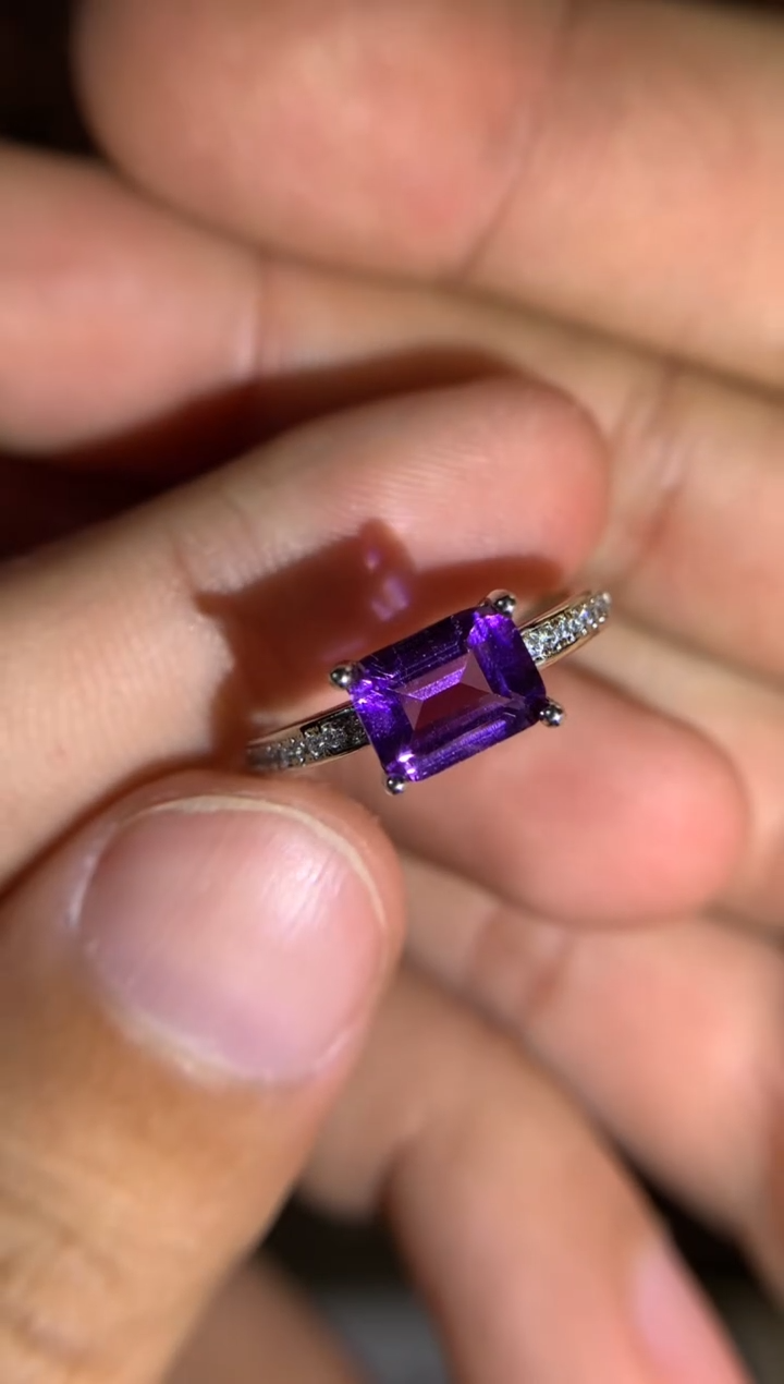 【闪购商品】水晶戒指合金天然-微瑕