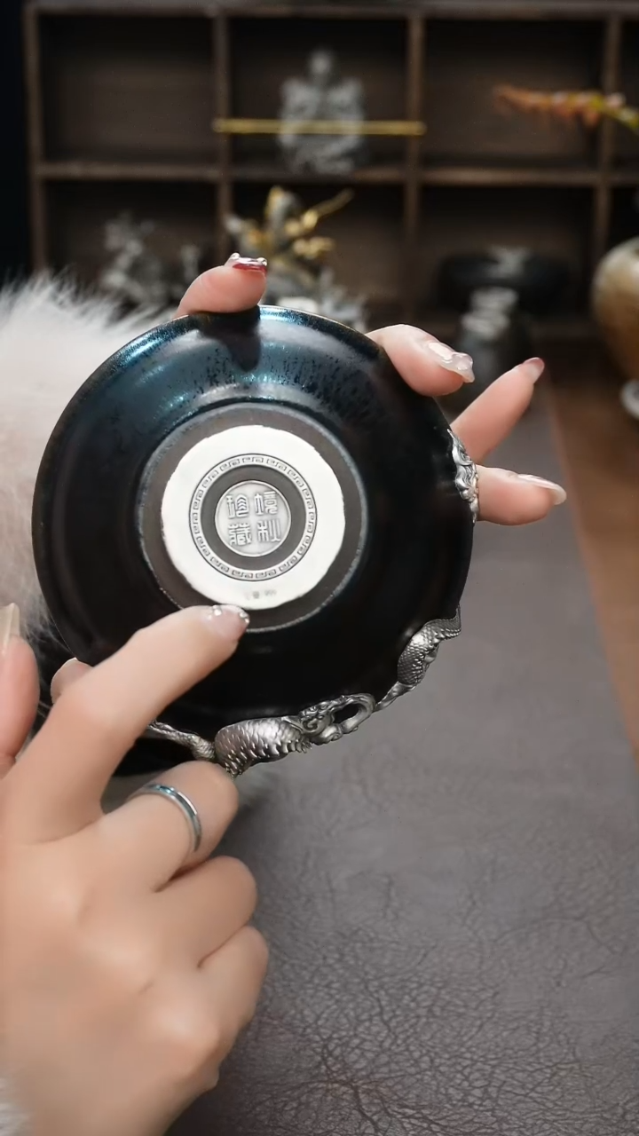 【闪购商品】境秋建盏主人杯高定