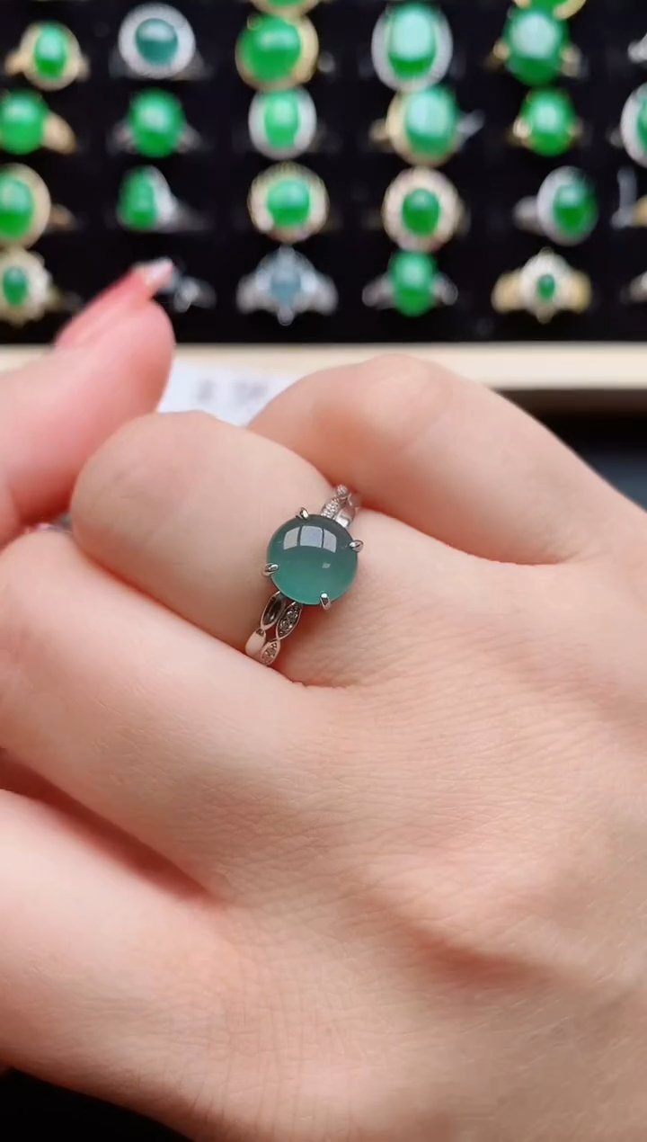 【闪购商品】翡翠戒指银S925镶嵌21212