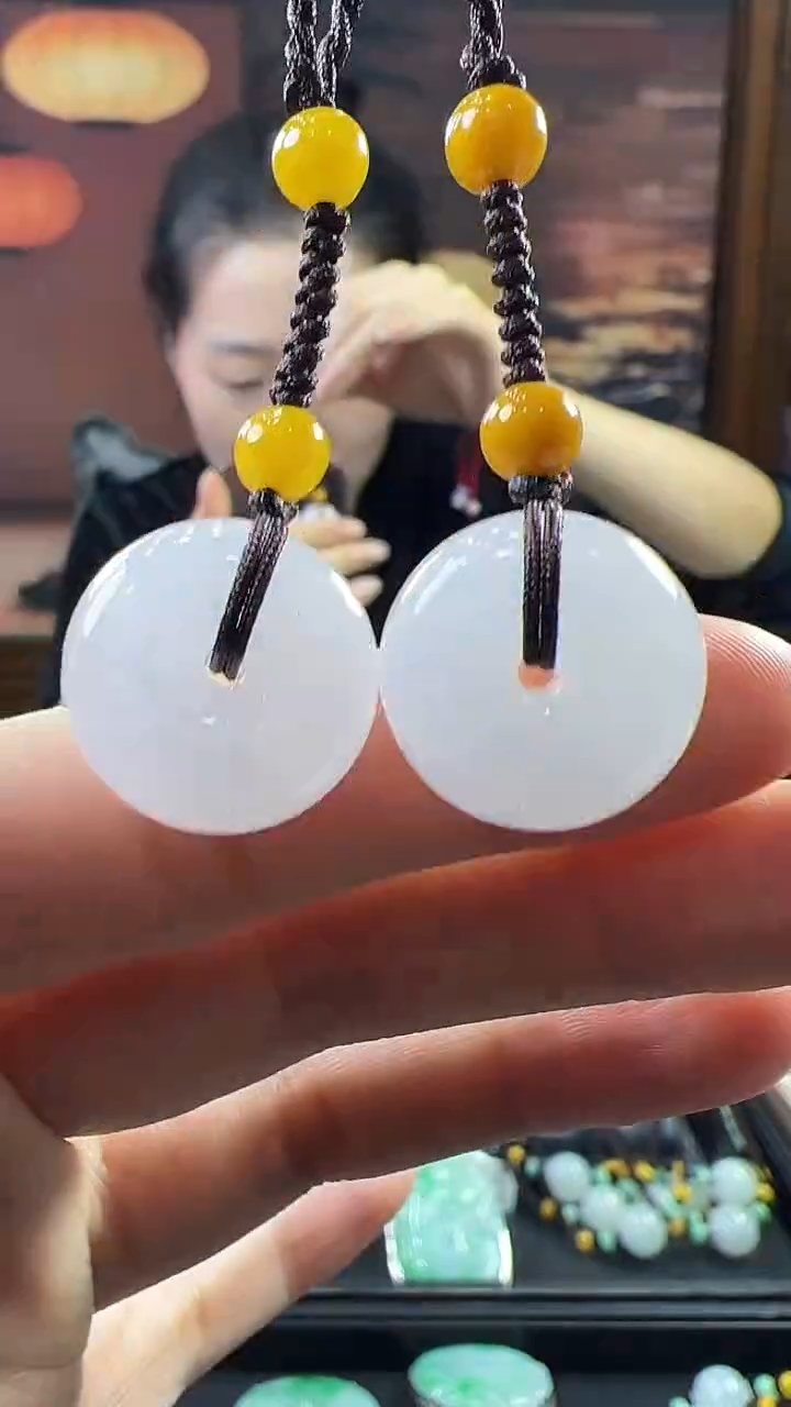 未镶嵌挂件翡翠平安扣手机挂（多样性发其一）
