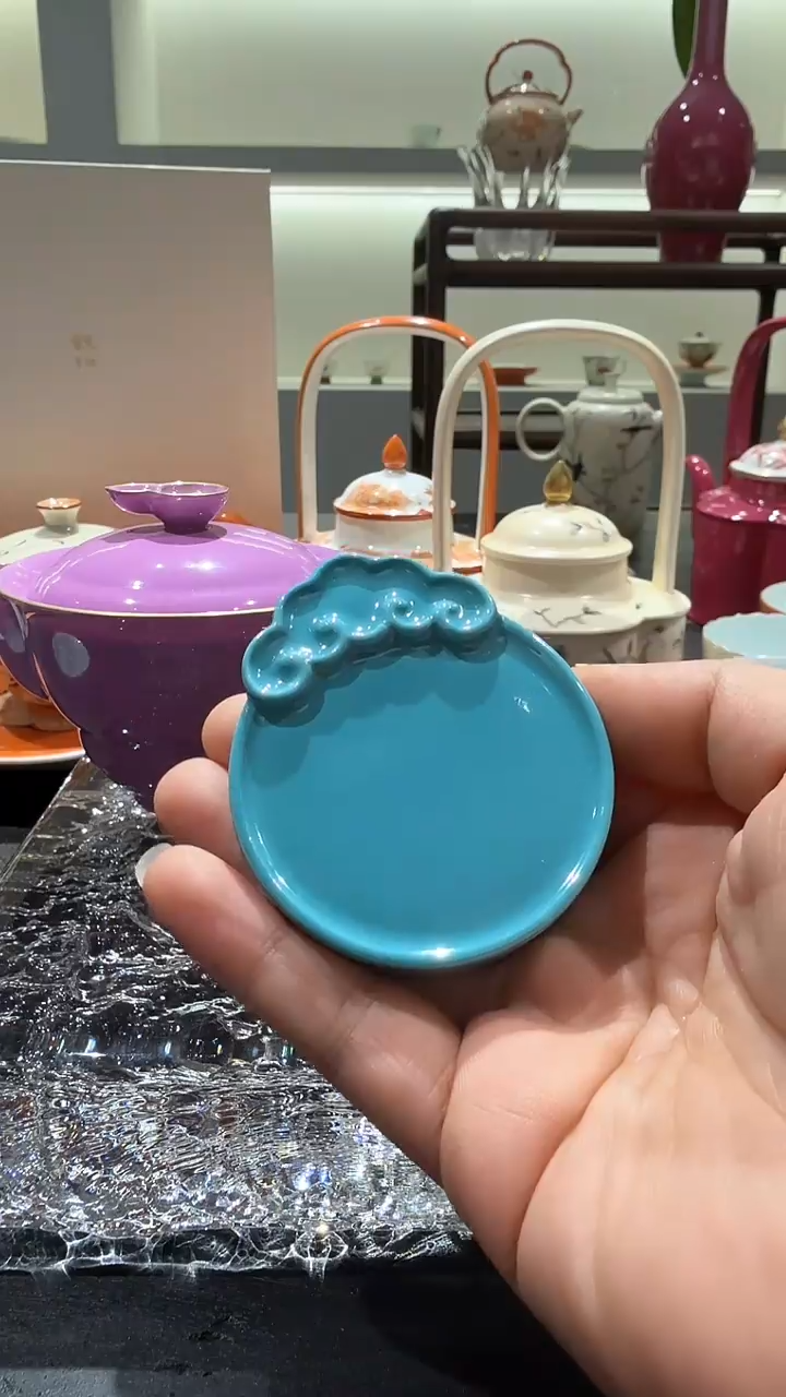 【闪购商品】合吾原创如意纹陶瓷盖置