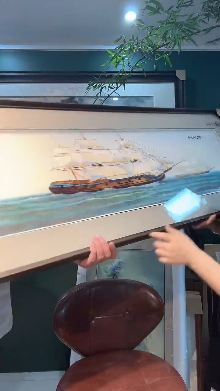 横款非遗苏绣纯手工装饰画不包邮