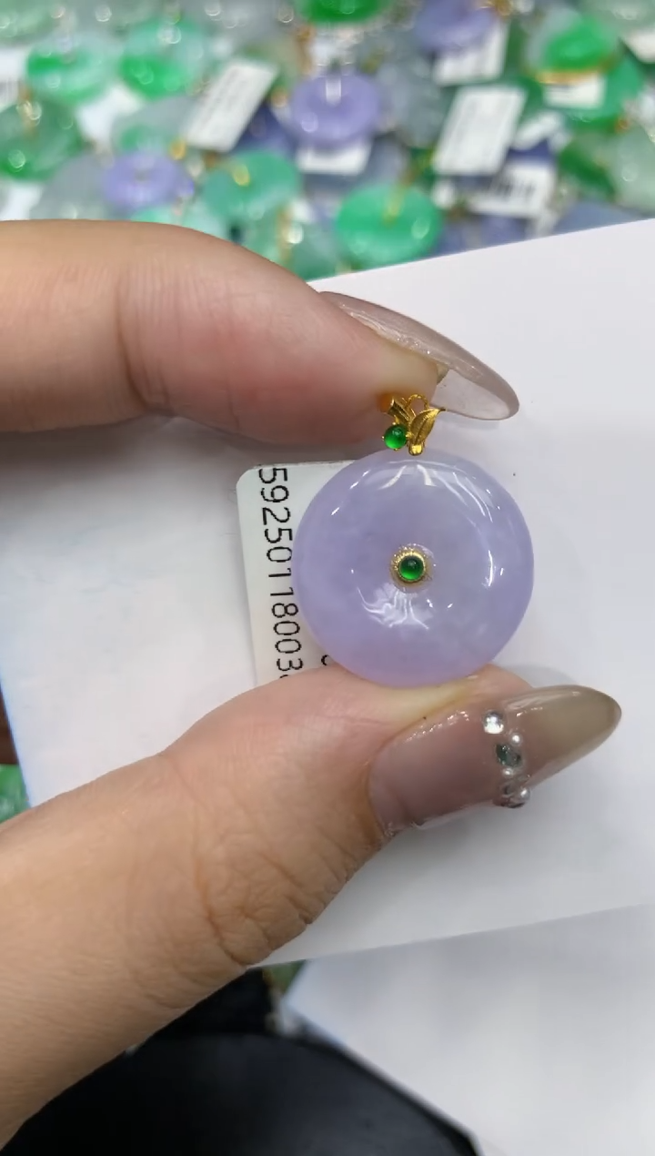 【闪购商品】翡翠颈饰18K金镶嵌222222222