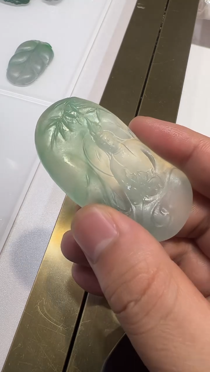 【闪购商品】定制翡翠未镶嵌竹林自在
