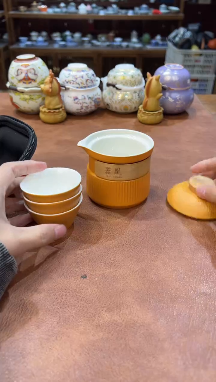 真的很便宜会开片的旅行茶具