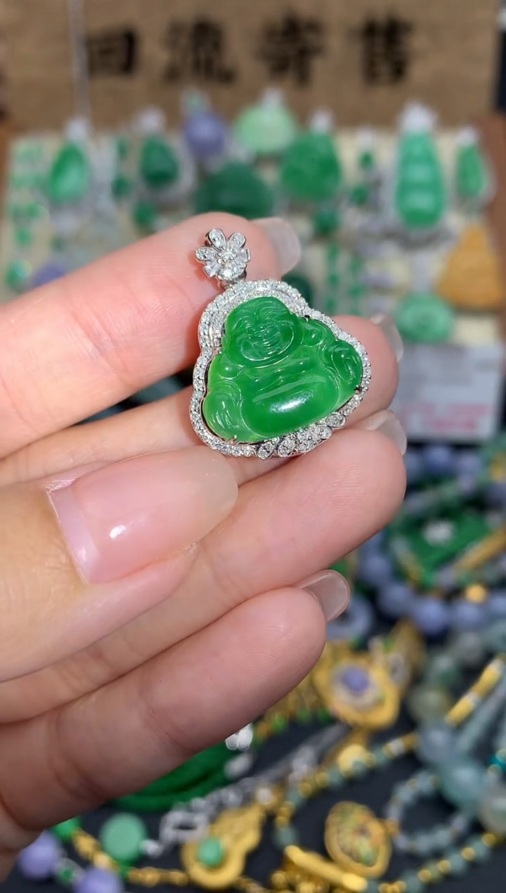 【闪购商品】翡翠颈饰18K金镶嵌474-中国好珍宝