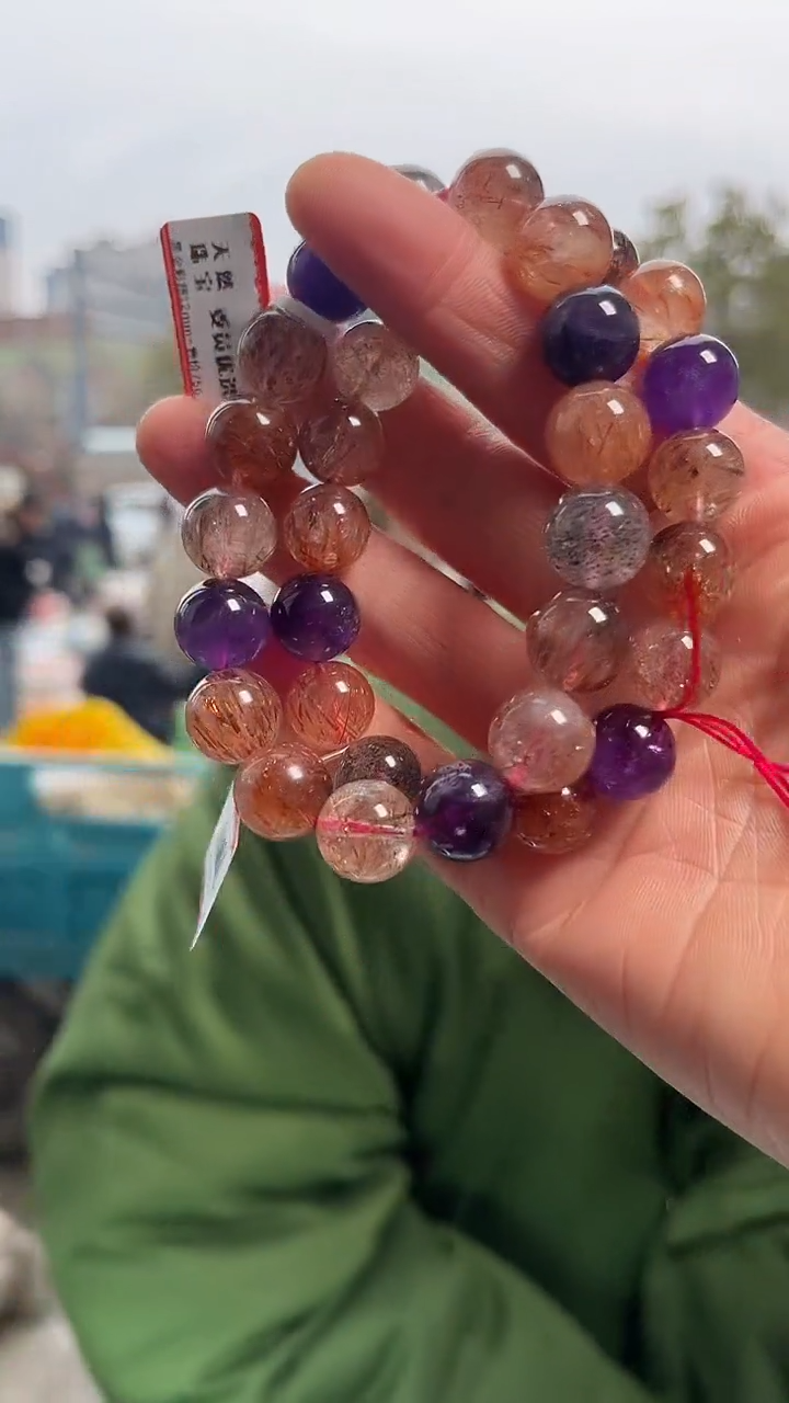 【闪购商品】水晶手链未镶嵌天然黑金超手串多样性发一12mm