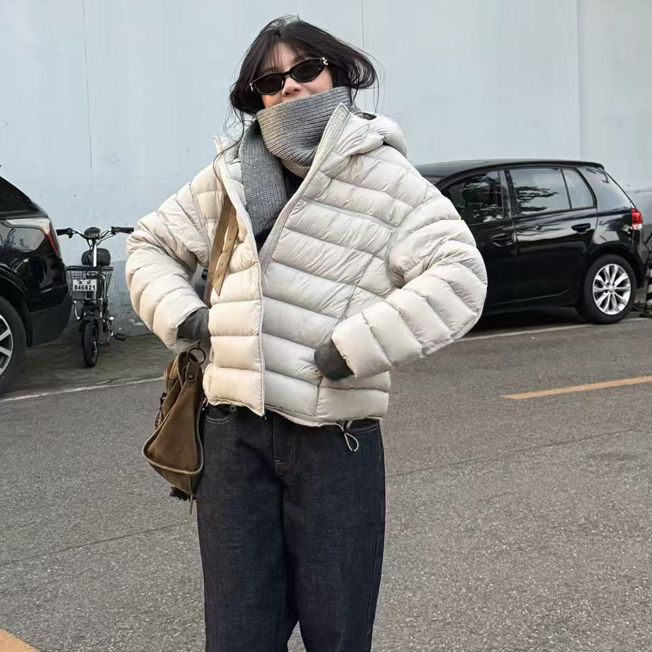 【现货＋运费险】女常规时尚连帽显瘦女士排骨羽绒服秋冬3