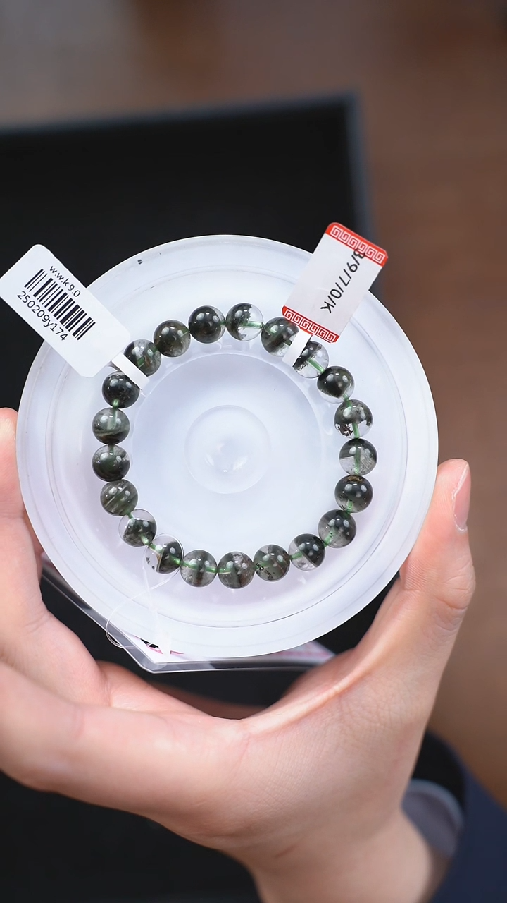 【闪购商品】烟晶手链未镶嵌q143 绿幽灵手链9mm+