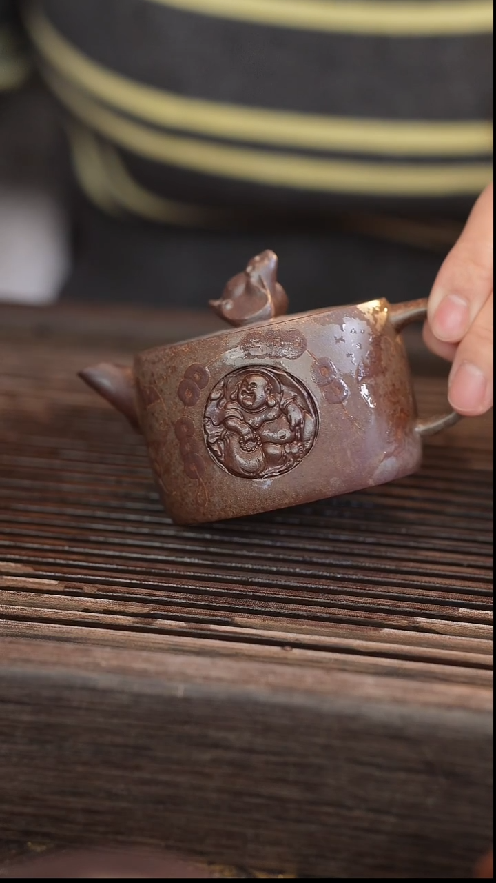 茶壶紫砂五福临门 150cc