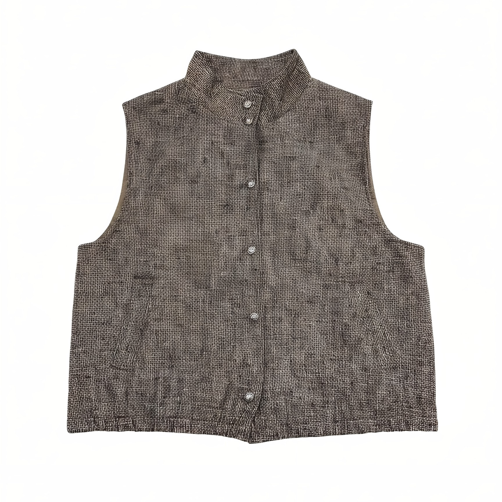 立领大码马夹极简羊毛马甲套装双面秋冬款CVC20351