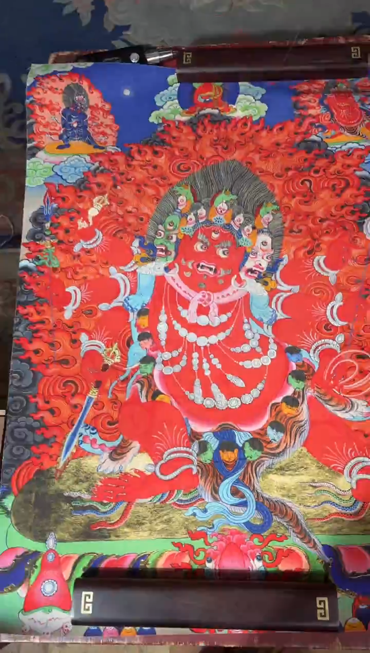 卷轴画龙妹的唐卡tk16