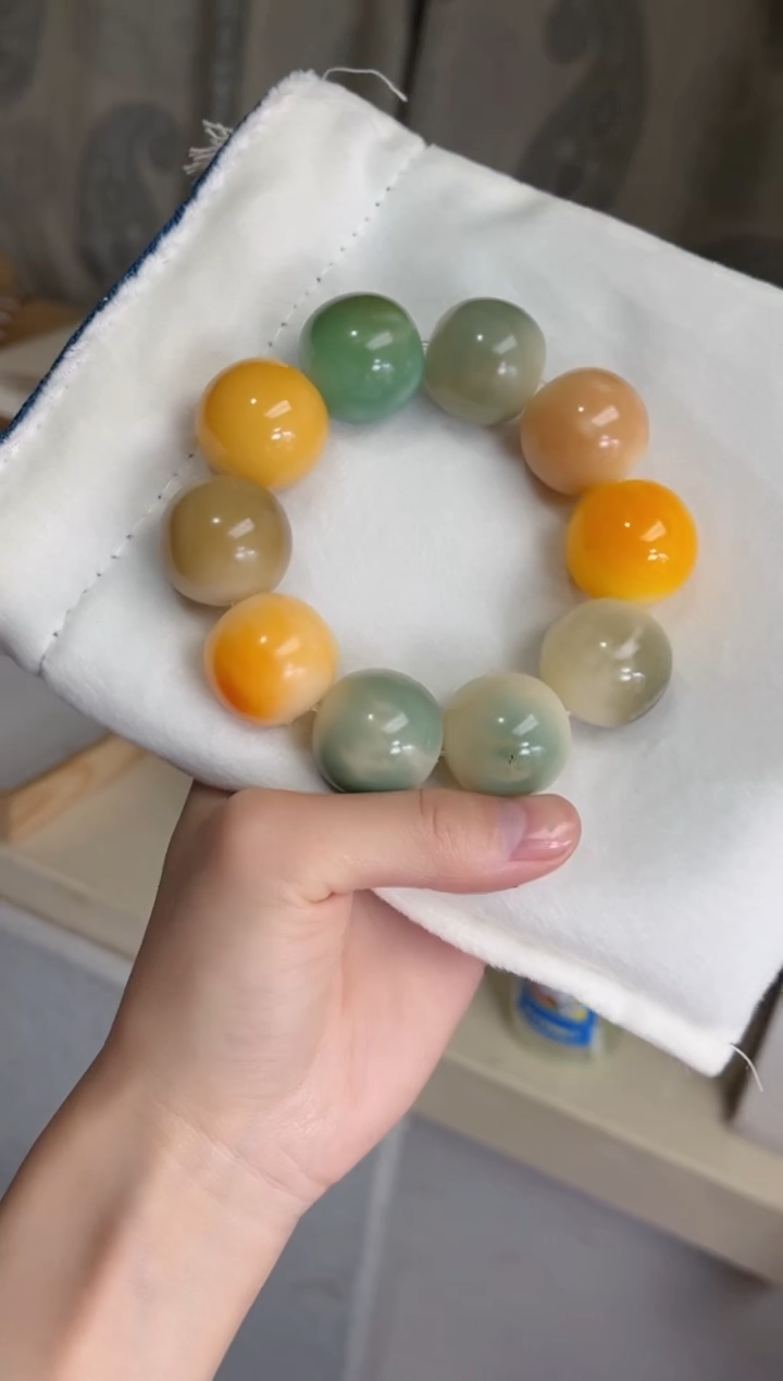 菩提根/象牙果手串紫皮粉干磨苹果24瑕疵不补Z59