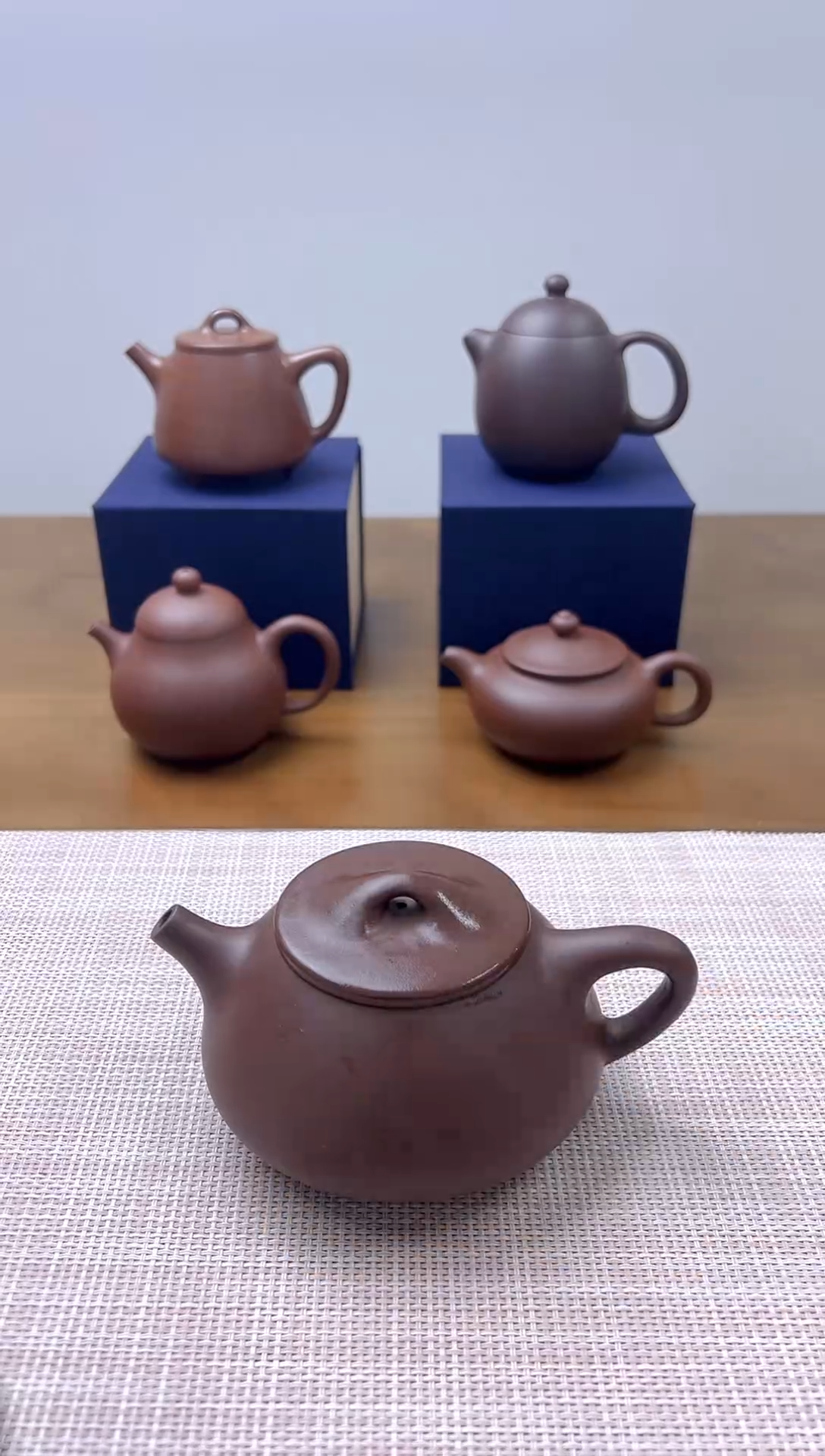 【闪购商品】紫砂茶壶原矿紫泥半手景舟石瓢容量220cc