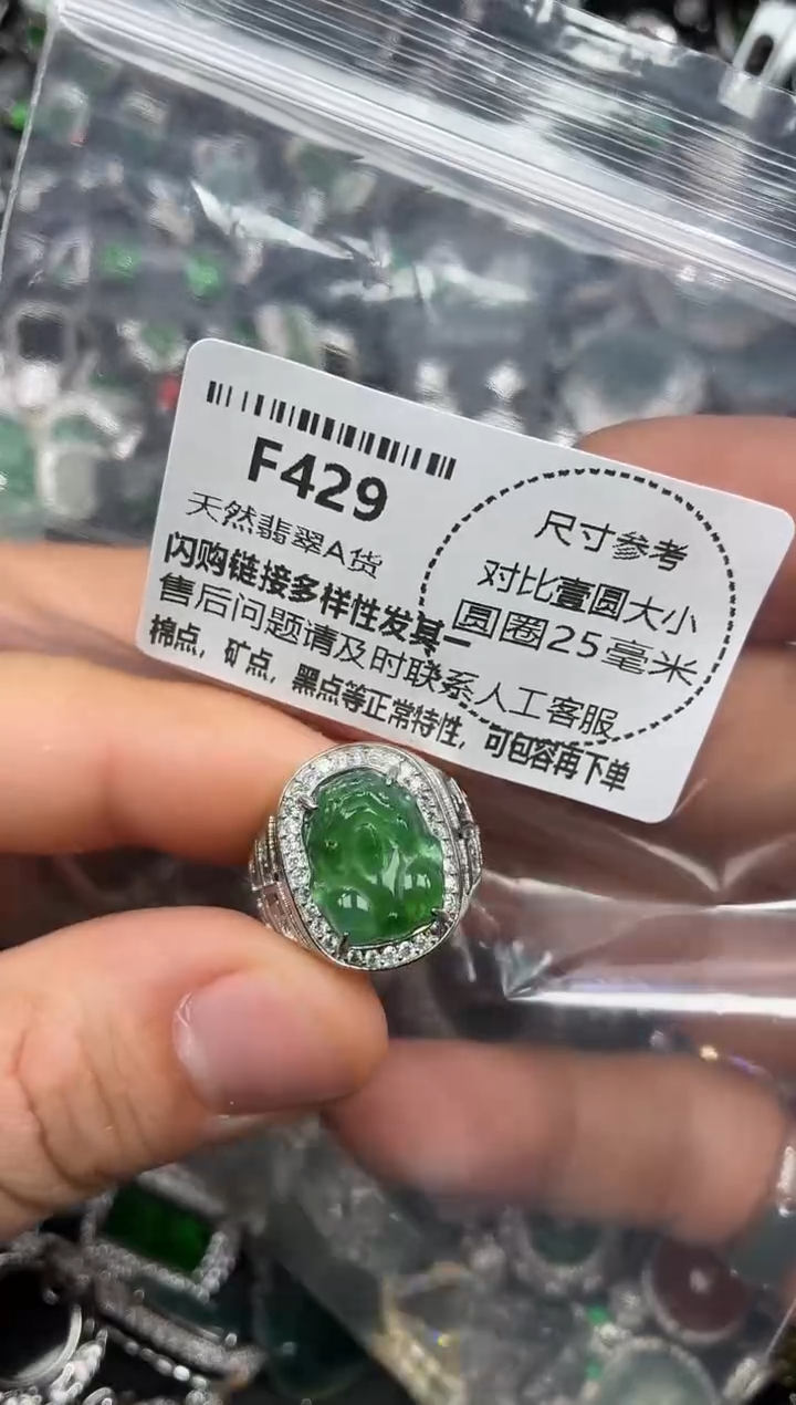 颈饰未镶嵌翡翠F429戒指