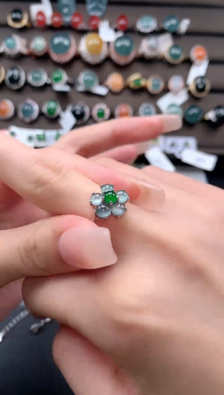 【闪购商品】翡翠戒指银S925镶嵌3213312