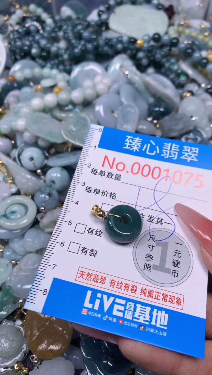 【闪购商品】翡翠颈饰未镶嵌含绳0001075