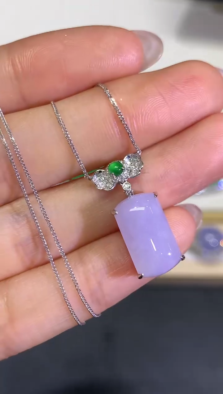 【闪购商品】翡翠颈饰18K金镶嵌团购30