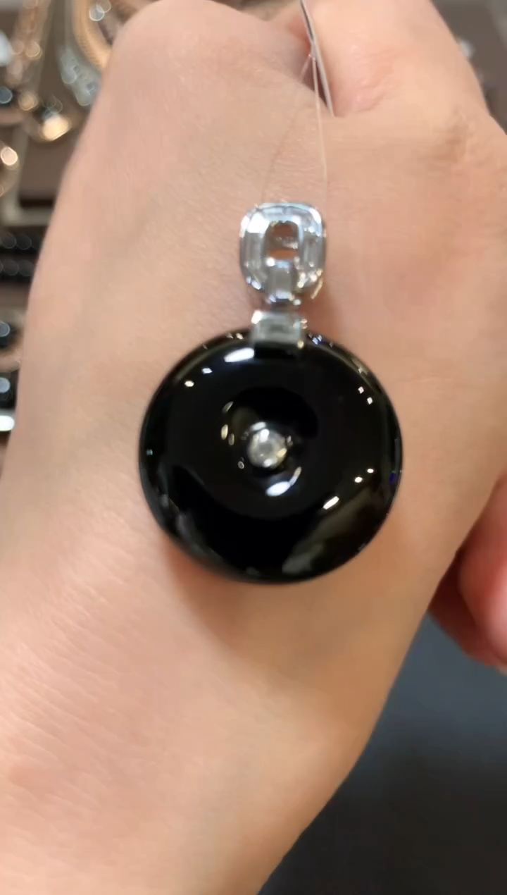 吊坠(不含链)18K金镶嵌翡翠m51  