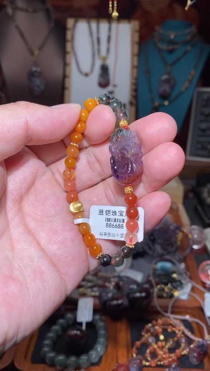 【闪购商品】水晶手串未镶嵌极光