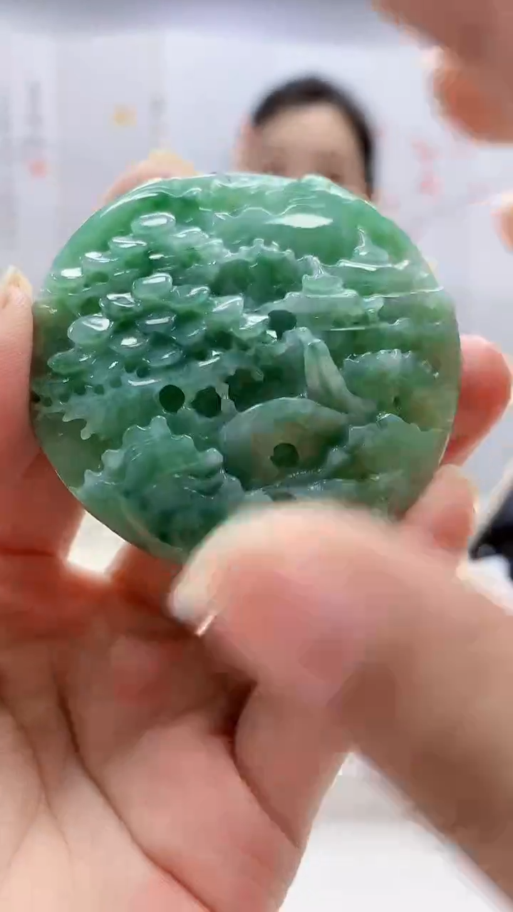 定制翡翠未镶嵌5160ms-毛货挂件16