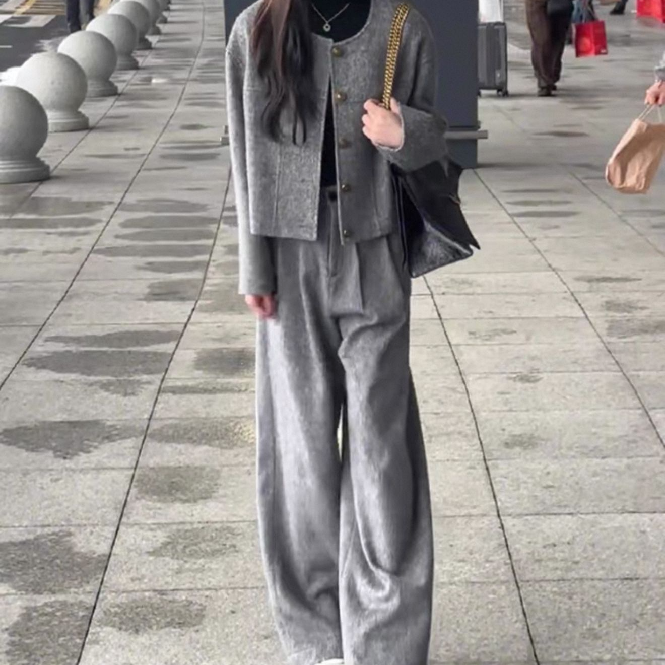 2025冬装设计师款时尚套装女 JYGCL48YR043