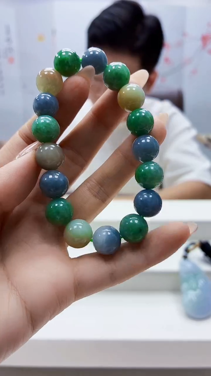 未镶嵌定制翡翠4917ty-毛货手串87