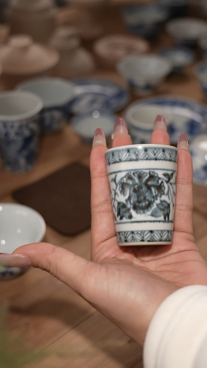 杯子陶景德镇陶瓷摆件