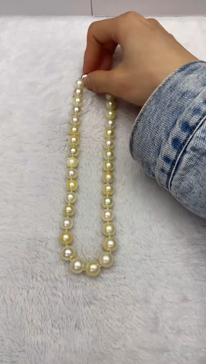 【闪购商品】海水珍珠项链未镶嵌南洋金珠10-13mm（多样性发一）