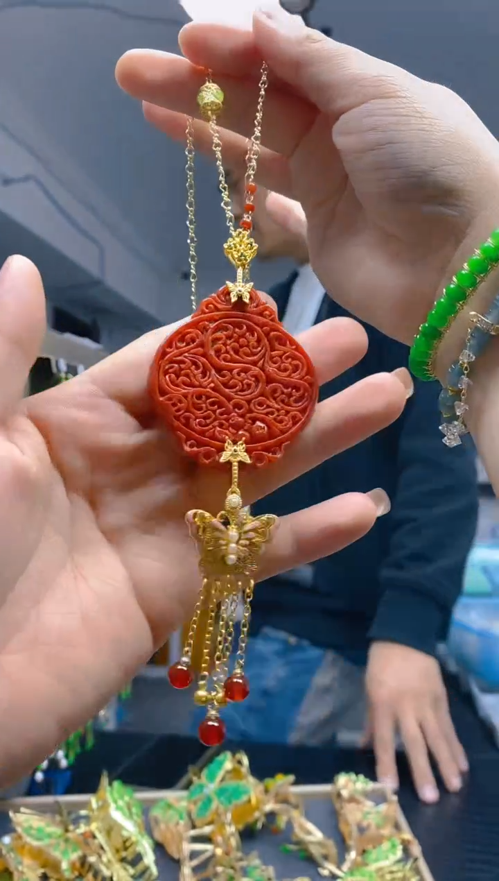 【闪购商品】翡翠耳饰合金0107翡翠锁骨链