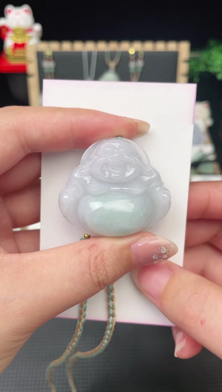 翡翠未镶嵌颈饰佛公