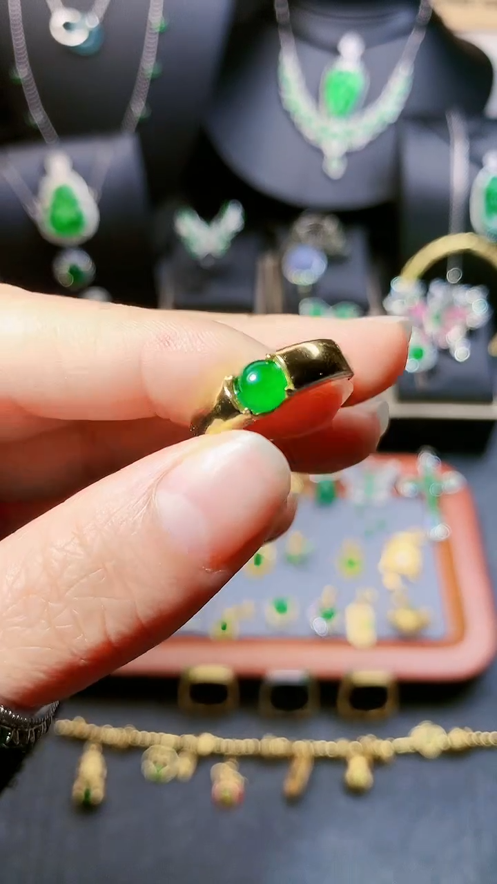 【闪购商品】翡翠戒指银S925镶嵌戒指