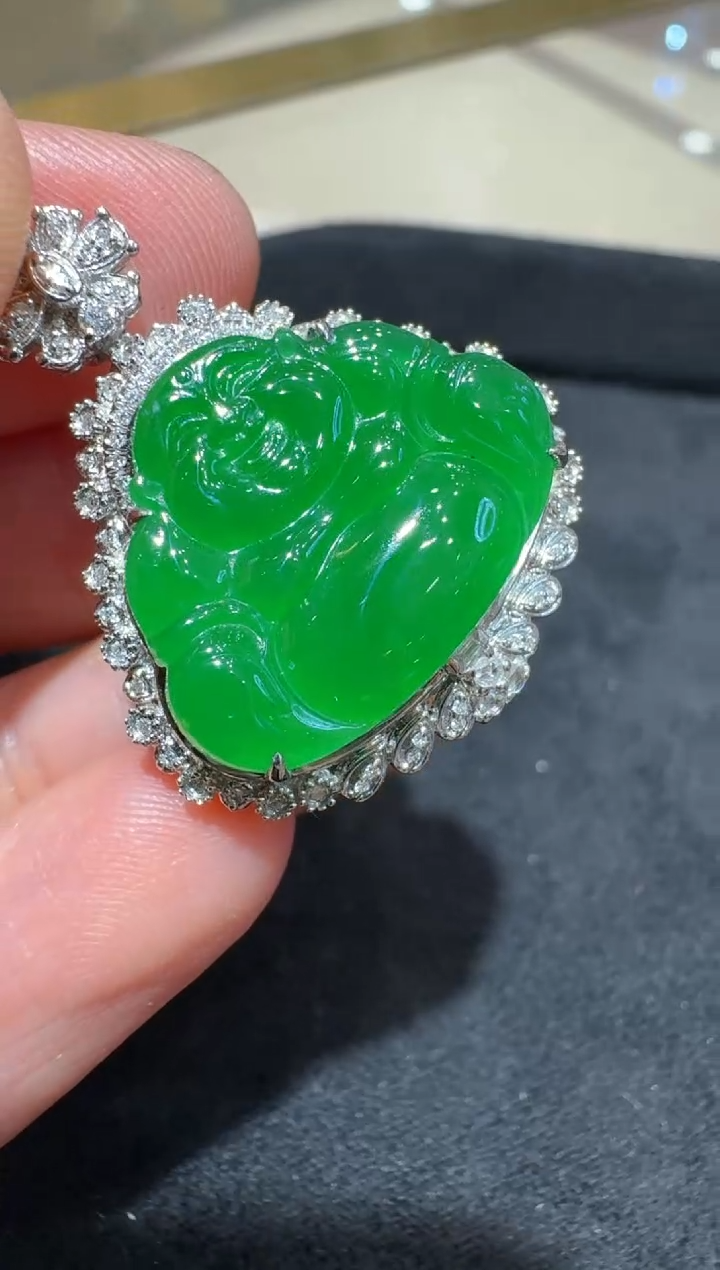 吊坠(不含链)18K金镶嵌翡翠多样性团购发一件