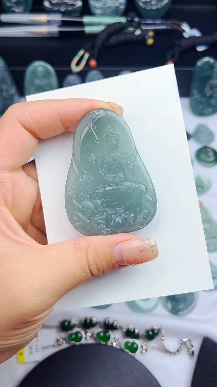 【闪购商品】翡翠吊坠(不含链)未镶嵌文殊