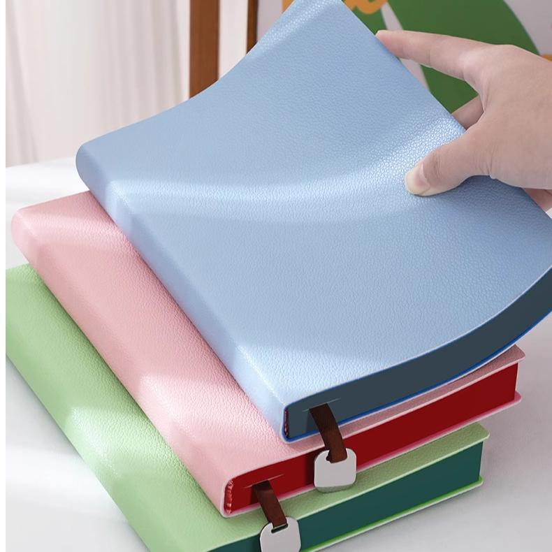 加厚B5大号笔记本本子肤感荔枝纹软皮商务简约办公会议记事记录本