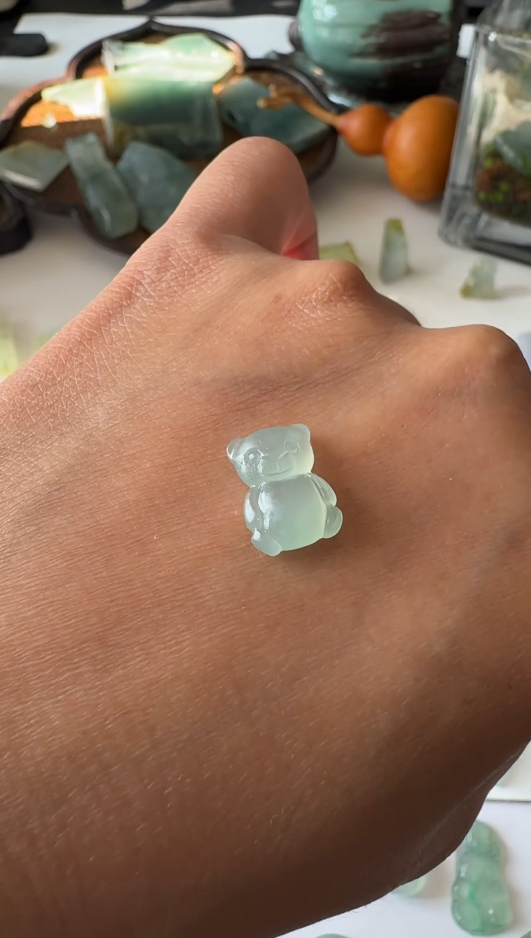 【闪购商品】定制翡翠未镶嵌小熊