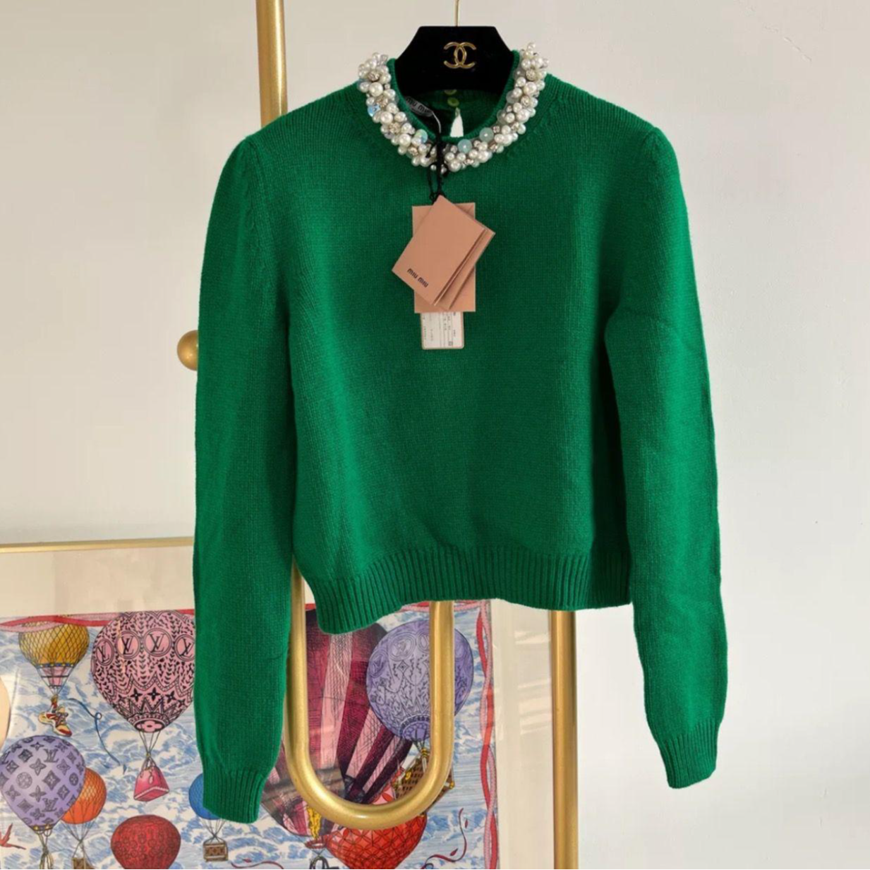 99新 MIU MIU/缪缪 双双臻选/sf10182/缪缪毛衣/M码