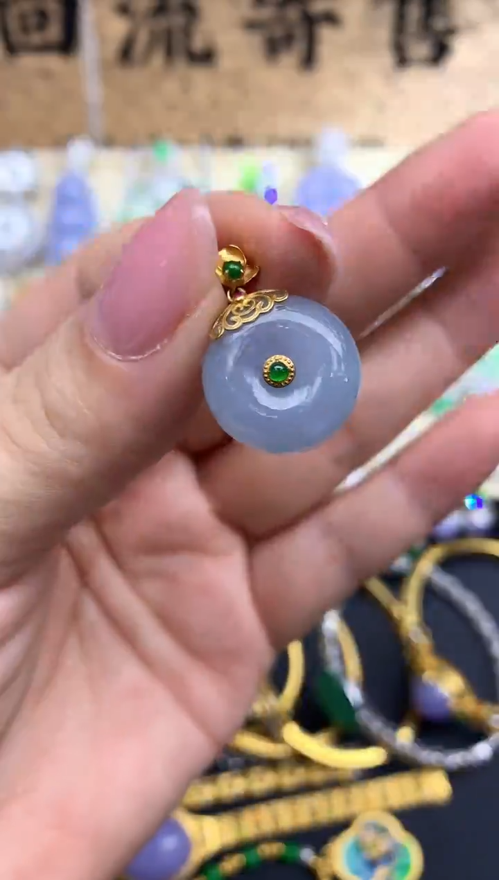 【闪购商品】翡翠颈饰18K金镶嵌97-中国好珍宝