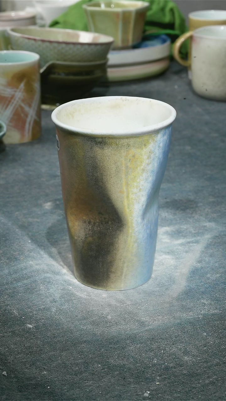 【闪购商品】碗浪鬼家釉绘柴烧杯