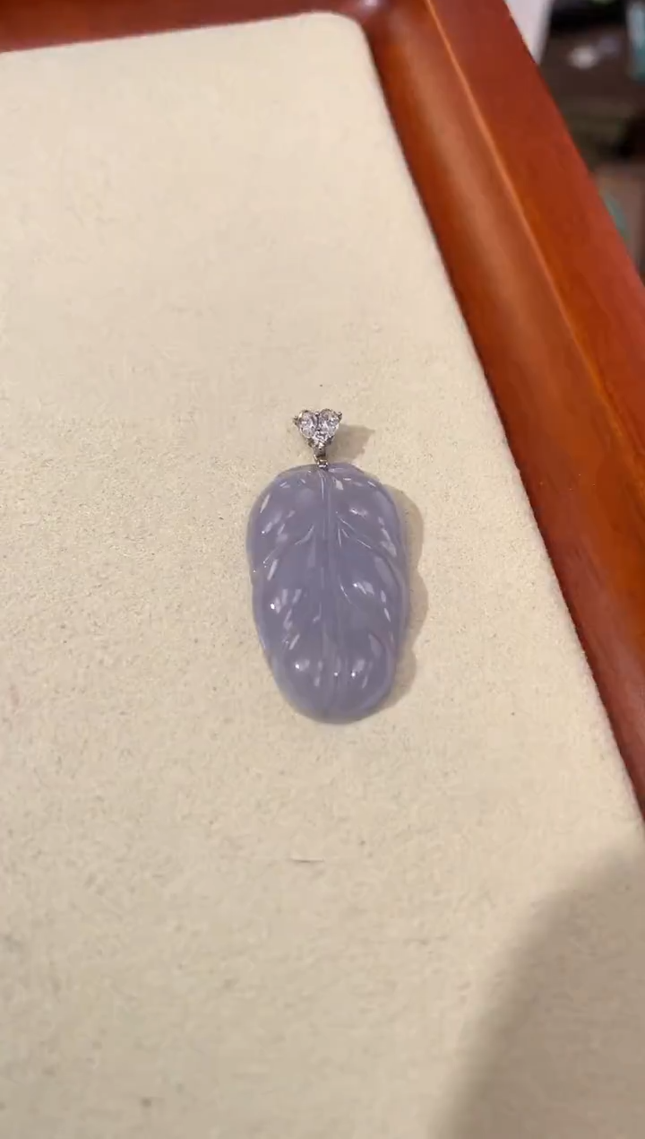 【闪购商品】翡翠颈饰18K金镶嵌天然缅甸a货翡翠