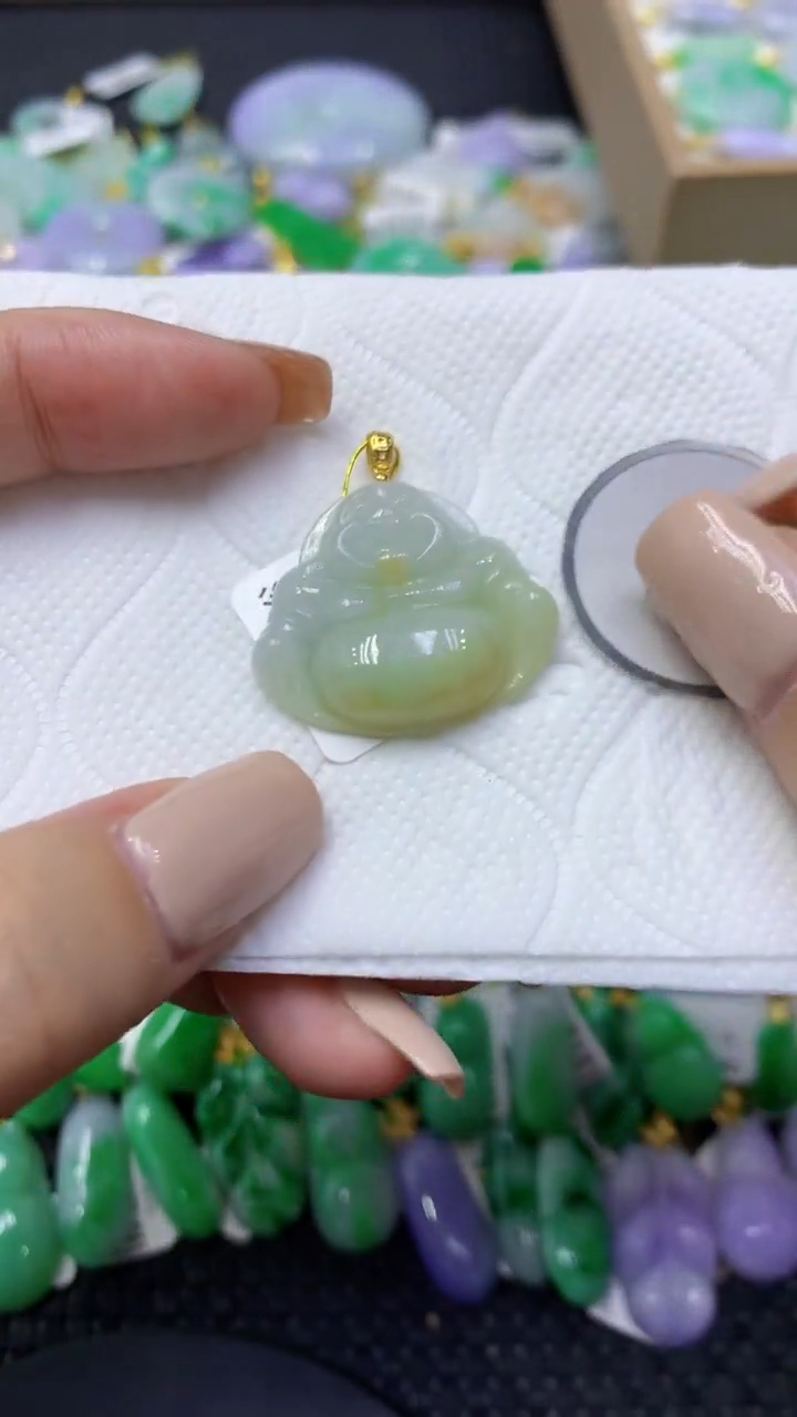 颈饰未镶嵌翡翠天然缅甸翡翠A货