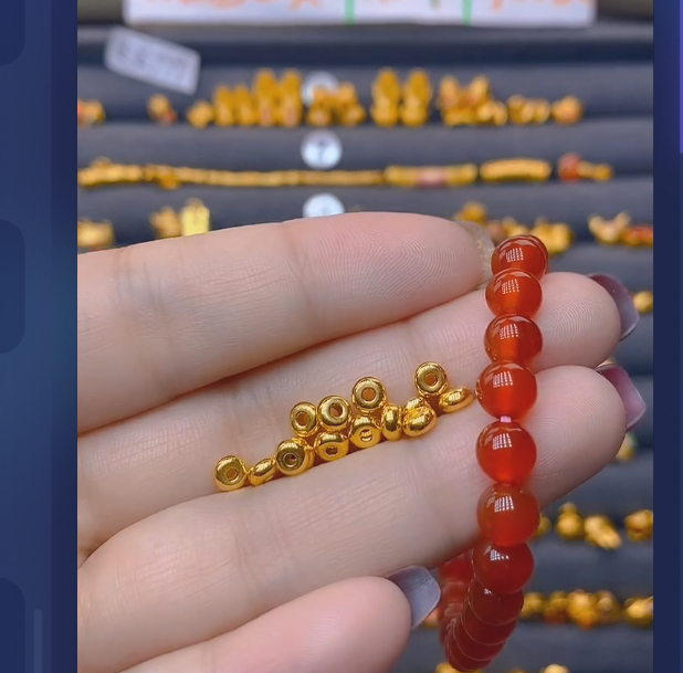 足金999圆隔*14玛 瑙/多样性发