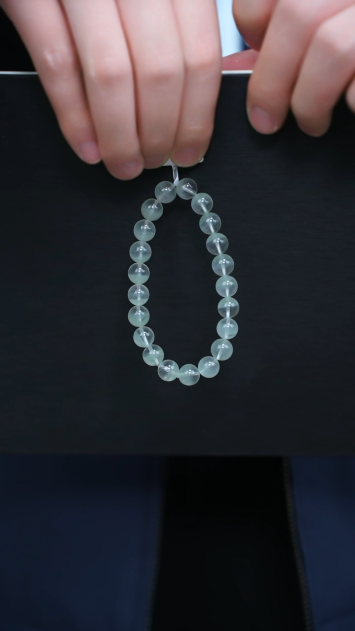 【闪购商品】水晶手链未镶嵌s026 翠幽灵手链9mm+
